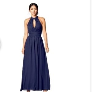 Venus Maxi Blue Navy Y89543-2-MTBL	KEY HOLE DETAIL DRESS - Dress size 2